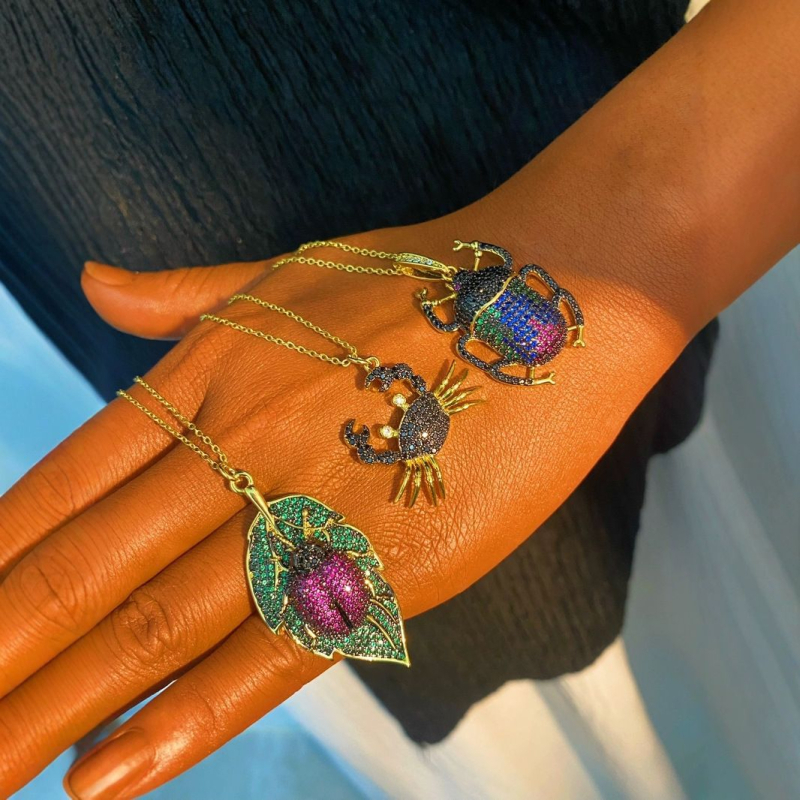 Colier Balance Jewelry cu pandantiv geometric din cupru – placare electrolitică, design original, vara 2025