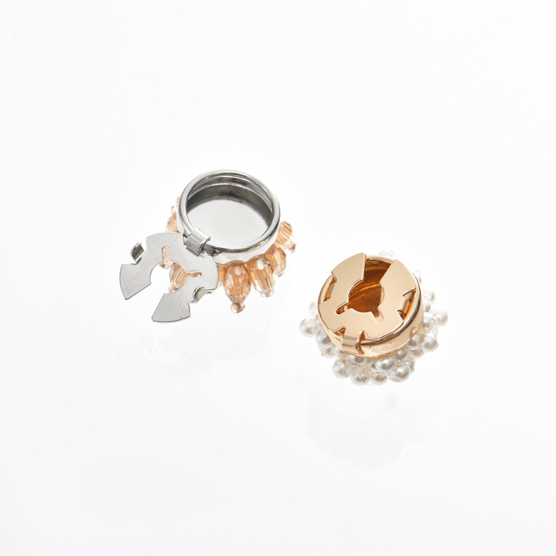 Декоративни копчета за облекло от кристално-сплав, форма на цвете, корейски стил, дамски, вид кристал: кристал, обработка: печено боядисване