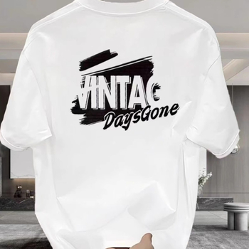 Vaikų T-shirt su sunkia amerikietiška stilistika, trumpomis rankovėmis ir kaklaraiščių klipu