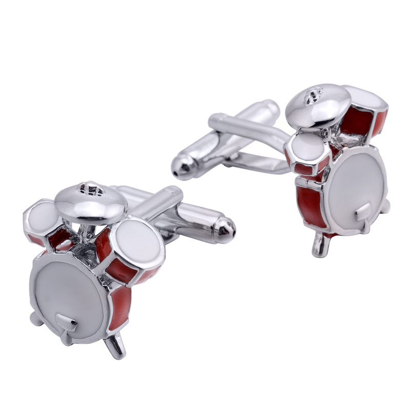 Daichen Drum Set маншетни копчета и клип за вратовръзка – месинг, барабанен мотив, унисекс стил, електроплатинация, произход Дънгуан