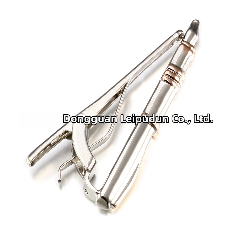 Kaklaraiščio segtukas, varis, 14k auksu dengimas, elektroplėtra, vyriškas stilius, žvaigždės ir apykaklės gėlių dizainas