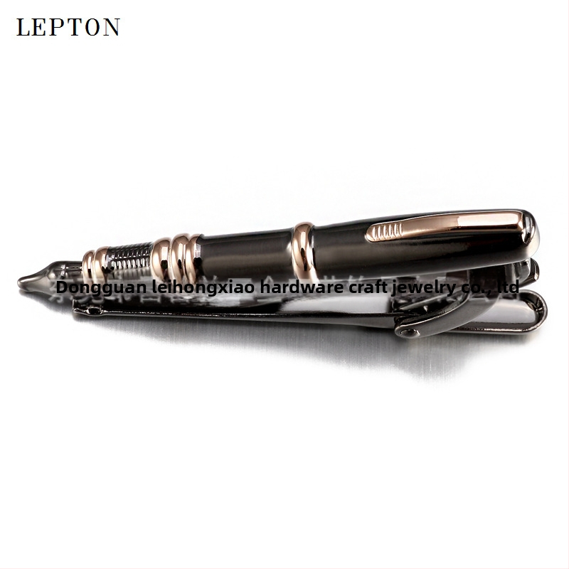 Kaklaraiščio segtukas, varis, 14k auksu dengimas, elektroplėtra, vyriškas stilius, žvaigždės ir apykaklės gėlių dizainas