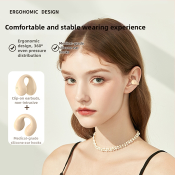 Ušne slušalice s klipom, bežične s digitalnim zaslonom – Bluetooth 5.3, domet 10 m, stereo binauralni, dizajn s klipom, kutija za punjenje