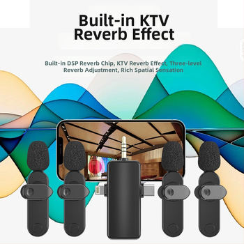 H18 Bezdrôtový lavalier mikrofón 1–4, 3–v–1 rozhranie pre živé vysielanie a nahrávanie s telefónom, redukcia šumu, Bluetooth 5.3, vstavaná batéria 500–800 mAh