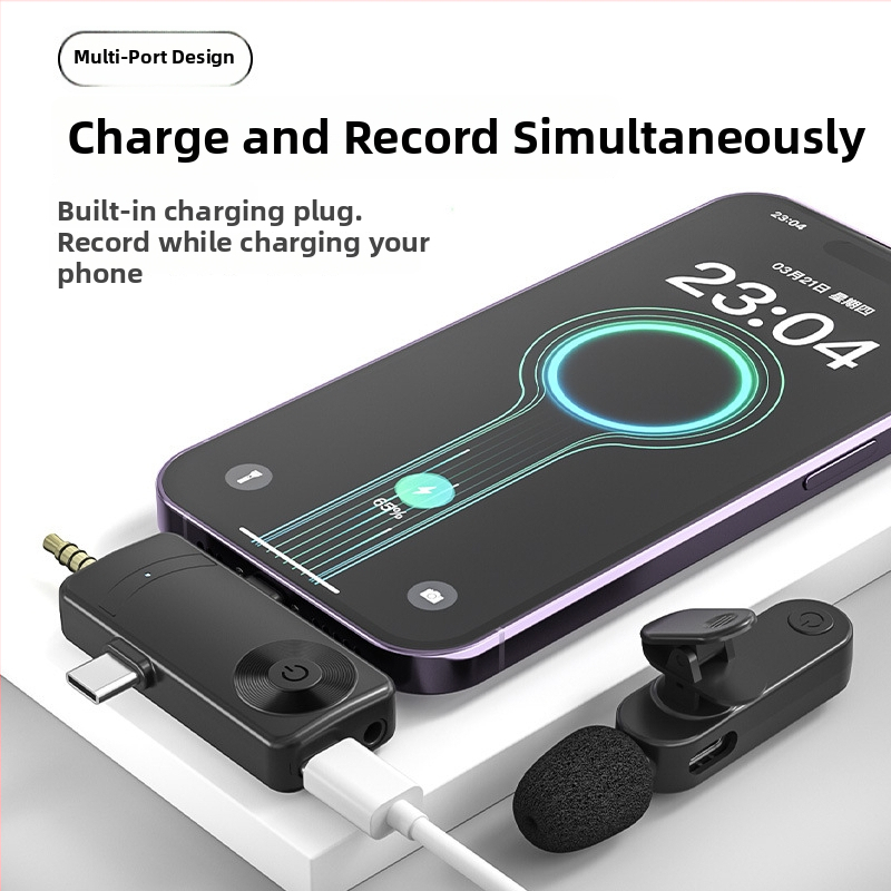 H18 Bezdrôtový lavalier mikrofón 1–4, 3–v–1 rozhranie pre živé vysielanie a nahrávanie s telefónom, redukcia šumu, Bluetooth 5.3, vstavaná batéria 500–800 mAh