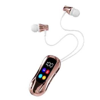Karaoke Lavalier Bluetooth in-ear slušalice s klipom za uho – Bluetooth 6.0, dvostrano povezivanje, podrška memorijske kartice, reverberacija i redukcija šuma