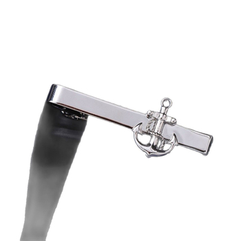 Клип за вратовръзка от мед, форма котва, геометричен модел, електроплакиране