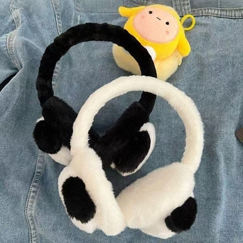 Náušnicové ochranné klapky s karikatúrnym motívom, nastaviteľné, unisex, bavlnené, vetruodolné na zimu