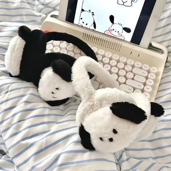 Náušnicové ochranné klapky s karikatúrnym motívom, nastaviteľné, unisex, bavlnené, vetruodolné na zimu