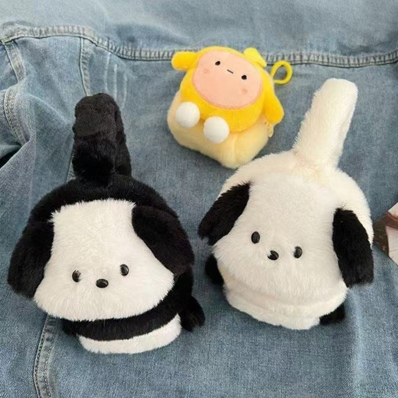 Náušnicové ochranné klapky s karikatúrnym motívom, nastaviteľné, unisex, bavlnené, vetruodolné na zimu