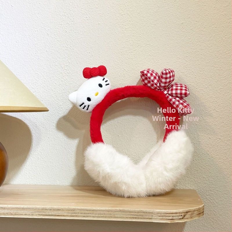 Zimné plyšové ušné ohrievače s mačacím dizajnom pre ženy a deti – skladateľné, vonkajšie použitie, plyšový materiál, zimná 2025