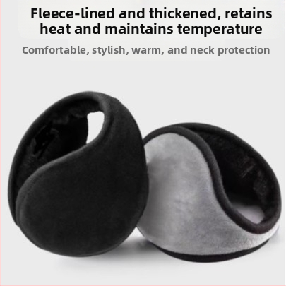 Hrubé velúrové náušné ochranné pro uši, unisex, zimné teplo (materiál: fleece; štýl: nosenie vzadu; sezóna: zima/jeseň; funkcia: udržať teplo; scenár: cyklistika vonku)