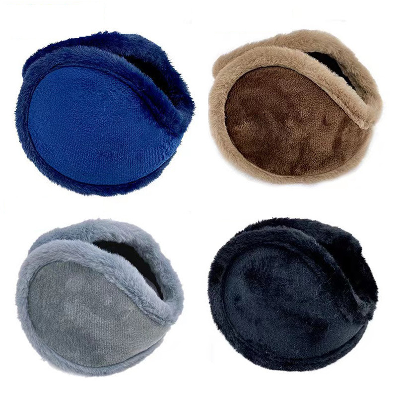 Θερμαινόμενα για αυτιά με επένδυση fleece, plush, unisex ενήλικες, πίσω τοποθέτηση, κλασικό στυλ, εξωτερική χρήση χειμώνα/φθινοπώρου