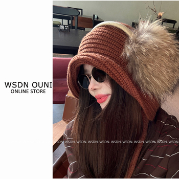 Protecții pentru urechi din blană de vulpe reală, unisex, Westini, pentru iarnă și toamnă, căldură, anti-vânt, stil simplu