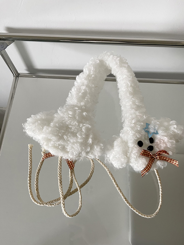 Pletene plišane earmuffs za žene – zimska toplina, korejski stil, jednofarbni uzorak