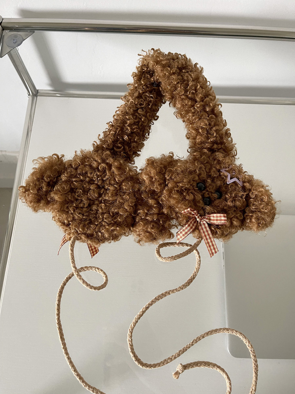 Pletene plišane earmuffs za žene – zimska toplina, korejski stil, jednofarbni uzorak