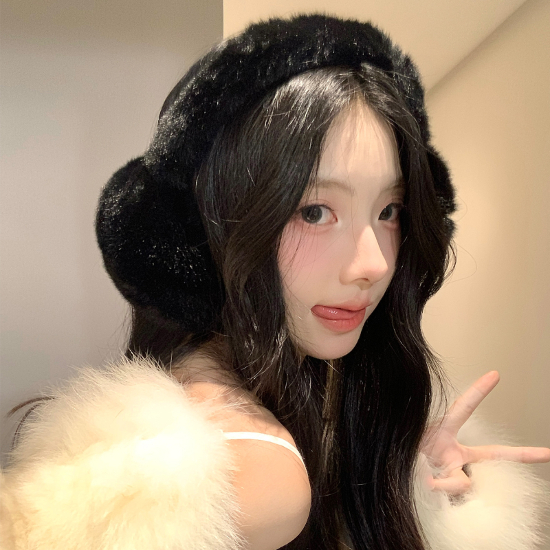 Protecții pentru urechi, pufoase, pliabile, groase, pentru femei — ciclism toamnă/iarnă, exterior