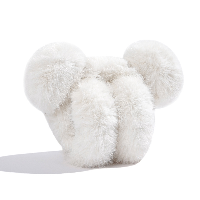 Earmuffs με γούνινο σχέδιο αρκουδάκι – Κορεατικού στιλ, διπλωτά, unisex, ενήλικοι, για χειμώνα, ζεστασιά και προστασία από τον άνεμο