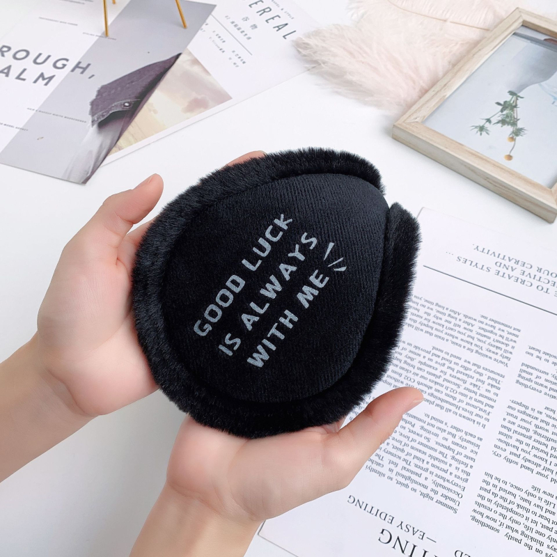 Plyšové ochrany na uši na zimu – unisex, jednofarebný vzor, vonkajšie použitie