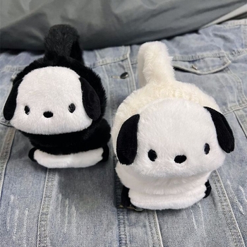 Vaikų pūkuoti ausų apsaugai su siuvinėjimu, karikatūros dizainas, žiemai