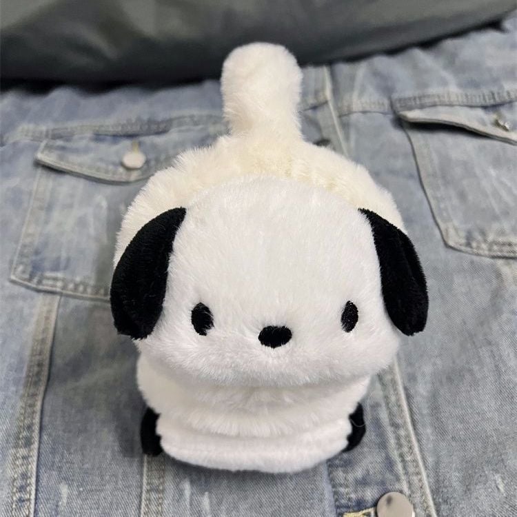 Vaikų pūkuoti ausų apsaugai su siuvinėjimu, karikatūros dizainas, žiemai