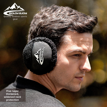 Vyriški ausų šildytuvai, užpakalinio dėvėjimo stilius, fleece apdaila, vėjo atsparūs, sulankstomi, šilti