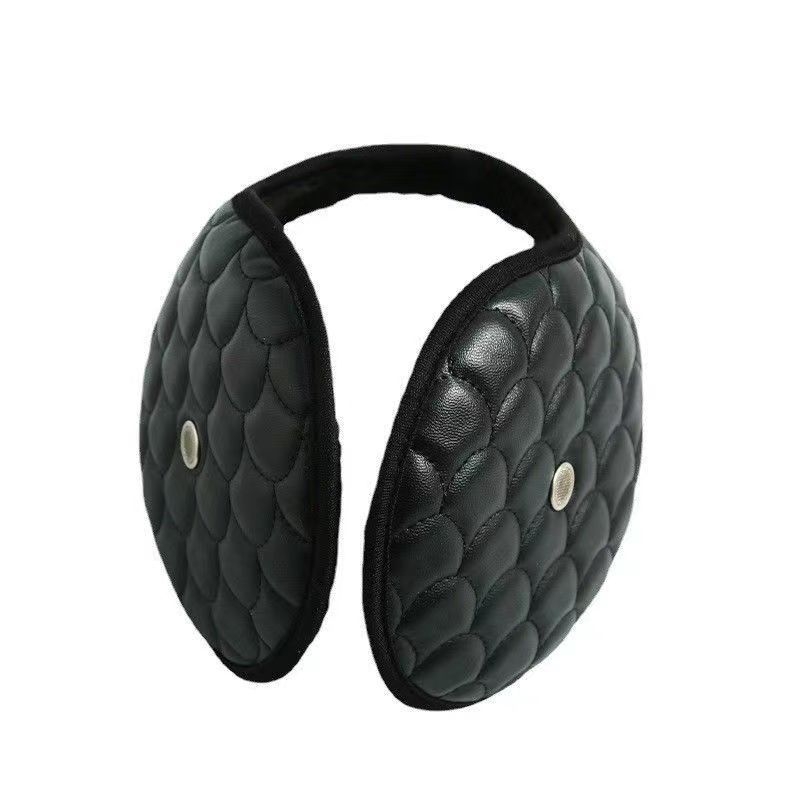 Odiniai ausų šildytuvai vyrams – nugarinis uždėjimas, žieminė šiluma, vienos spalvos raštas, tinkama dviračiu važiavimui