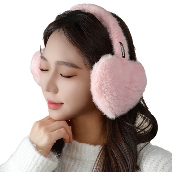Moteriški pliušiniai ausų šildytuvai, sulankstomi, šilti, širdies formos, dirbtinė kailė