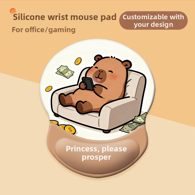 Klaviatūras paliktnis un peles rokas balsts – silikons, pretslīdēšana, izturīgs pret nolietošanos, modelis 0081 #0699, pielāgošanas atbalsts