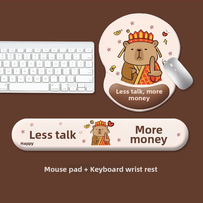 Klaviatūras paliktnis un peles rokas balsts – silikons, pretslīdēšana, izturīgs pret nolietošanos, modelis 0081 #0699, pielāgošanas atbalsts