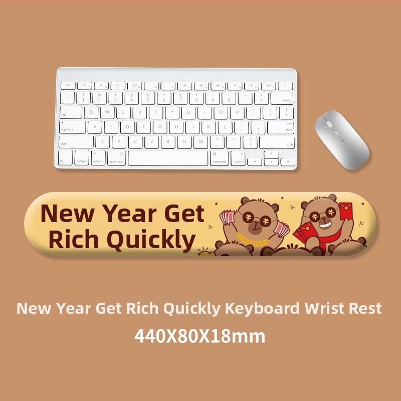 Klaviatūras paliktnis un peles rokas balsts – silikons, pretslīdēšana, izturīgs pret nolietošanos, modelis 0081 #0699, pielāgošanas atbalsts