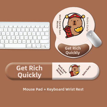 Pad pentru tastatură și suport pentru încheietura mâinii la mouse, silicon, anti-derapant, rezistent la uzură, model 0081-0699, pentru birou