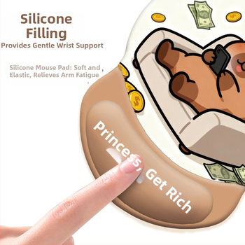 Pad pentru tastatură și suport pentru încheietura mâinii la mouse, silicon, anti-derapant, rezistent la uzură, model 0081-0699, pentru birou