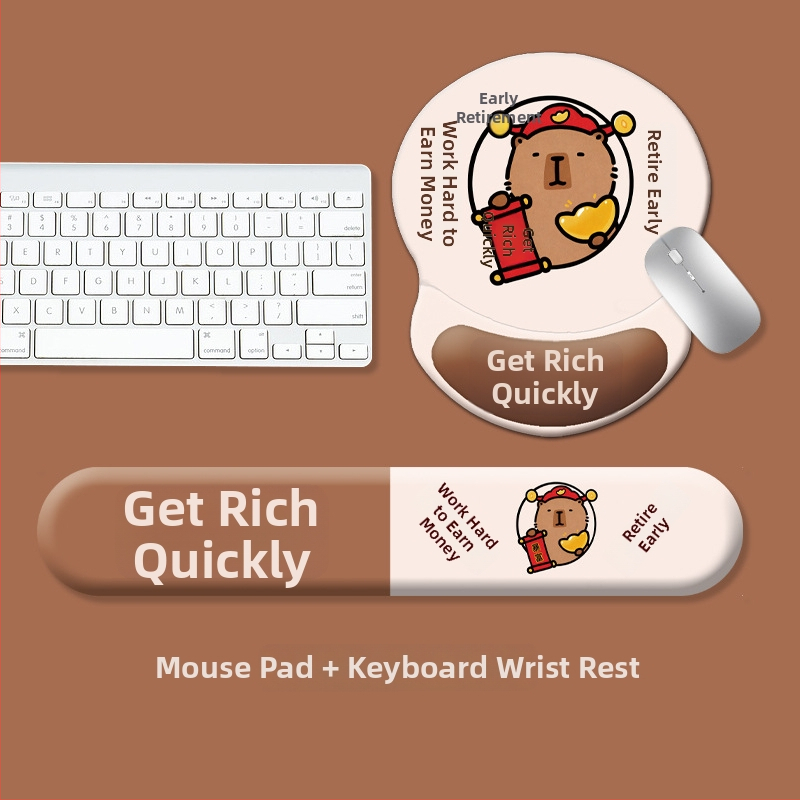 Pad pentru tastatură și suport pentru încheietura mâinii la mouse, silicon, anti-derapant, rezistent la uzură, model 0081-0699, pentru birou