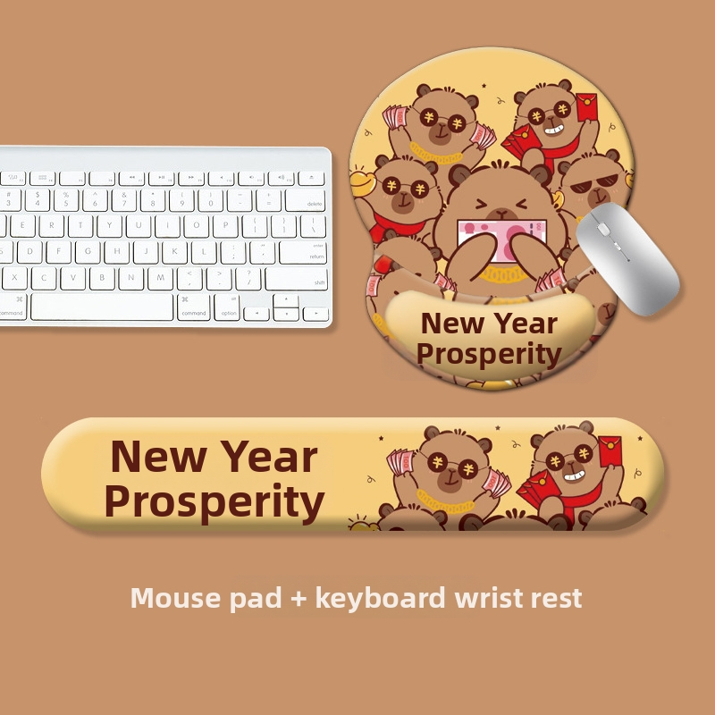 Pad pentru tastatură și suport pentru încheietura mâinii la mouse, silicon, anti-derapant, rezistent la uzură, model 0081-0699, pentru birou