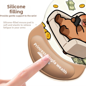 Klaviatūras paliktnis un peli roku balsts, silikons, pretnoslīdēšana, nodilumizturīgs, modelis 0081-0699