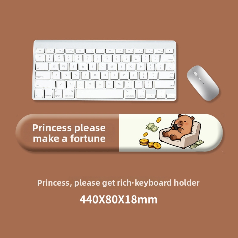 Klaviatūras paliktnis un peli roku balsts, silikons, pretnoslīdēšana, nodilumizturīgs, modelis 0081-0699