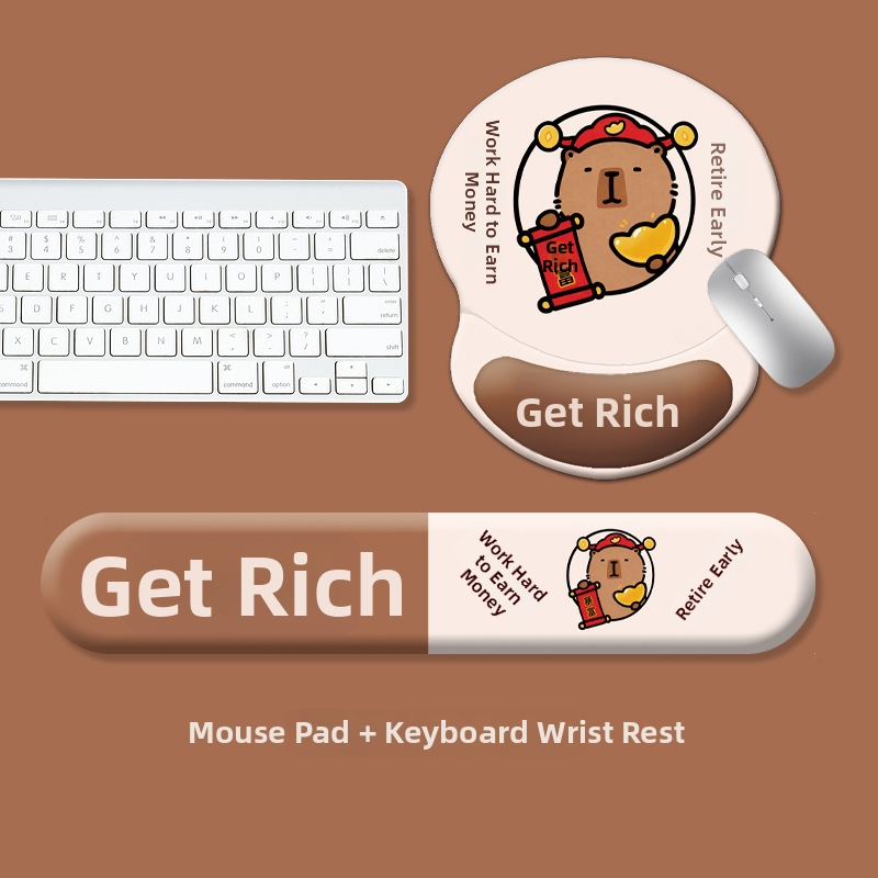 Klaviatuuri ja hiire randmepadi, silikoon, libisemiskindel, kulumiskindel, mudel 0081-0699, kontorile