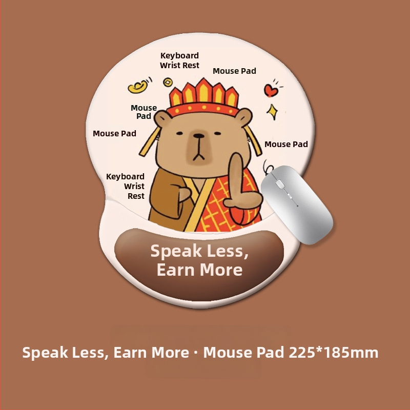 Silikona tastatūras rokas balsts un peliņas rokas balsts – pretslīdīgs, izturīgs pret nolietojumu – birojam – Modelis 0081#0699