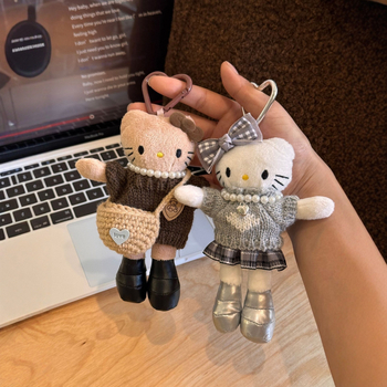 Pluș pentru chei cu păpușă cu haine pentru îmbrăcare – Stil Insta, Material pluș, Ambalare individuală