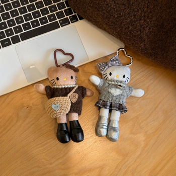 Pluș pentru chei cu păpușă cu haine pentru îmbrăcare – Stil Insta, Material pluș, Ambalare individuală