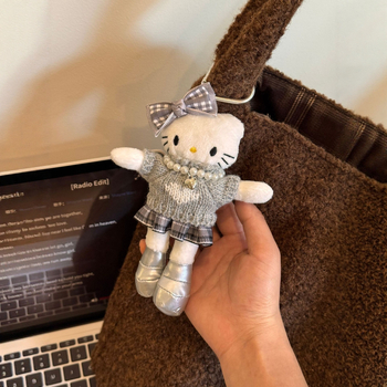 Pluș pentru chei cu păpușă cu haine pentru îmbrăcare – Stil Insta, Material pluș, Ambalare individuală