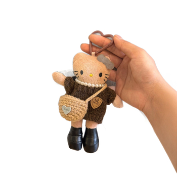 Pluș pentru chei cu păpușă cu haine pentru îmbrăcare – Stil Insta, Material pluș, Ambalare individuală