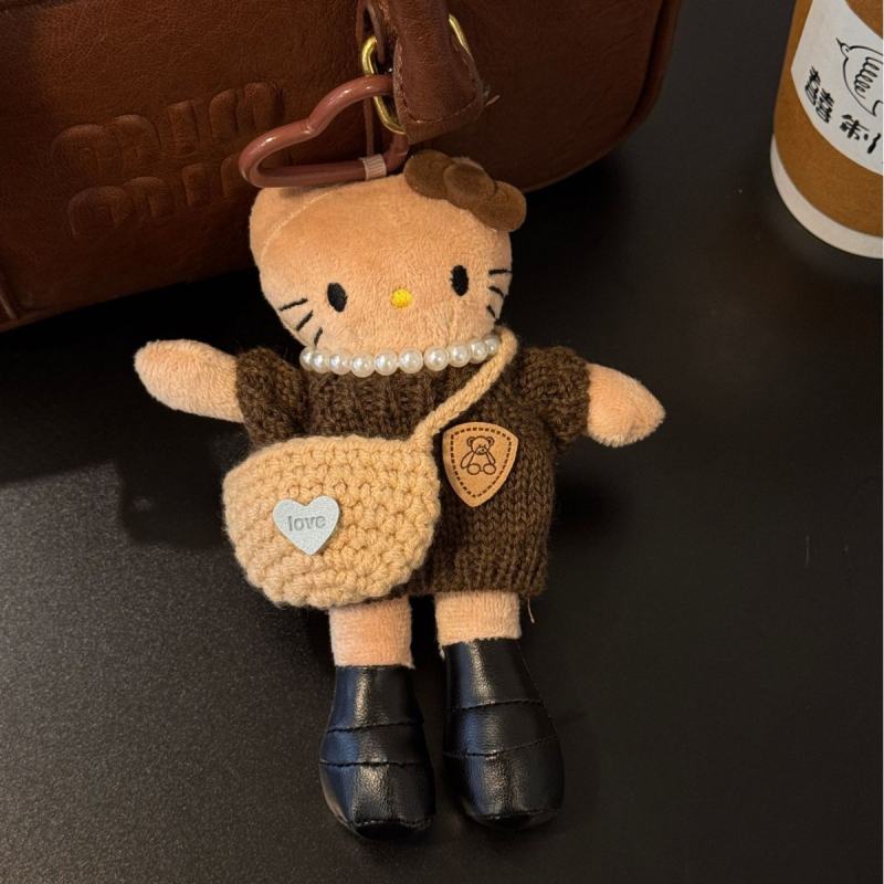 Pluș pentru chei cu păpușă cu haine pentru îmbrăcare – Stil Insta, Material pluș, Ambalare individuală