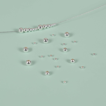 S925 srebrne razdjelne perle – okrugle s otvorom, 2 mm, za DIY nakit, pozicionirajuće i zatvarajuće perle