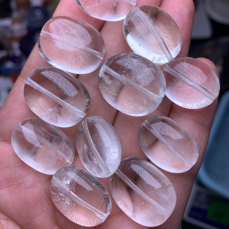 DIY narukvica od kristalnih perlica – ovalni uzorak, perlni završni sloj (materijal: kristal; oblik: ovalni; obrada: perlni završni sloj)