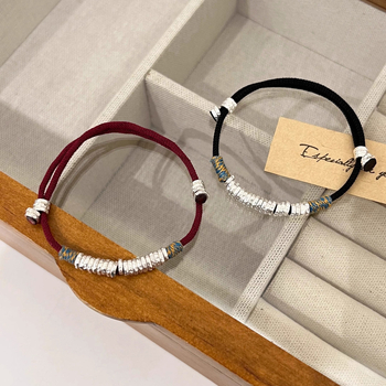 Гривна от въже в етно стил за жени и мъже – ръчно изработена, с медни елементи