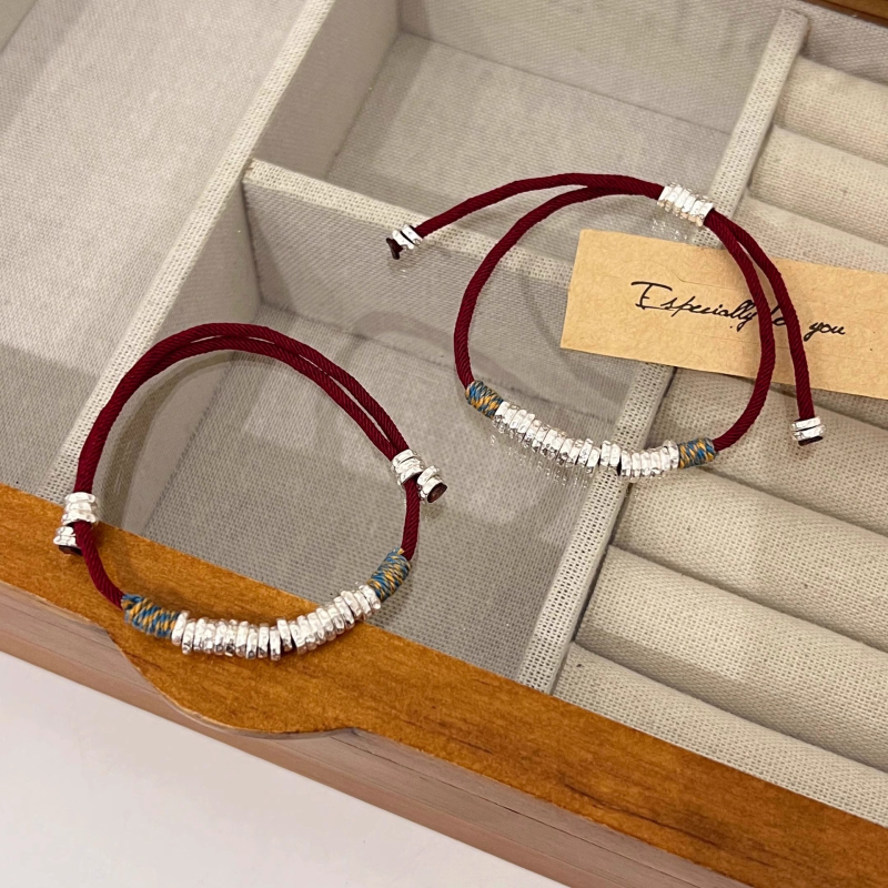 Гривна от въже в етно стил за жени и мъже – ръчно изработена, с медни елементи