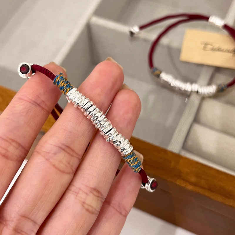 Гривна от въже в етно стил за жени и мъже – ръчно изработена, с медни елементи