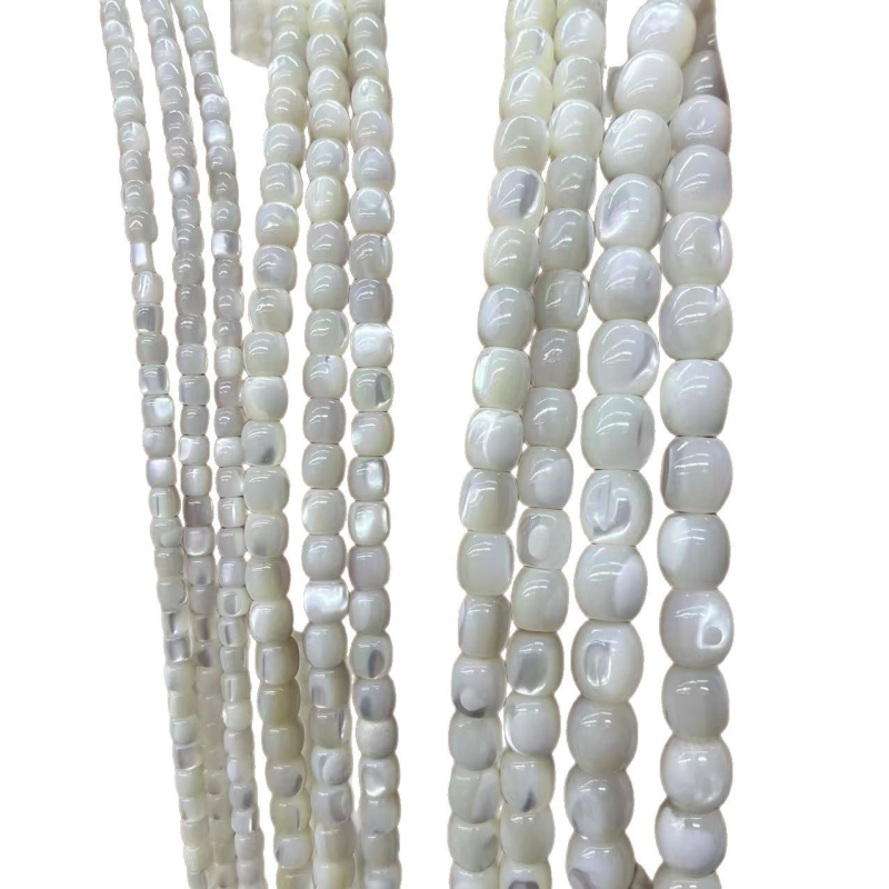 Мъниста от морски черупки, цилиндрични барел мъниста, ръчна полировка, стил лек лукс, модел благородник, компоненти за DIY колие и гривна